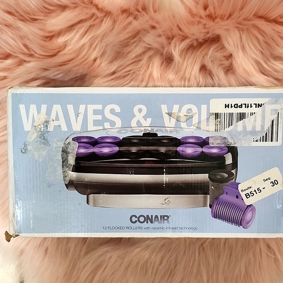 Brand New CONAIR WAVES & VOLUME FLOCKED ROLLERS-12CT - Picture 2 of 5
